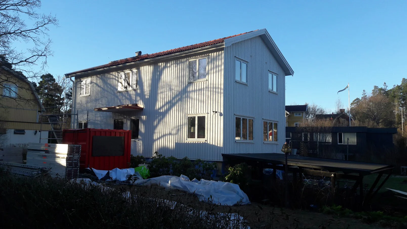 Påbyggnad av enplans hus
