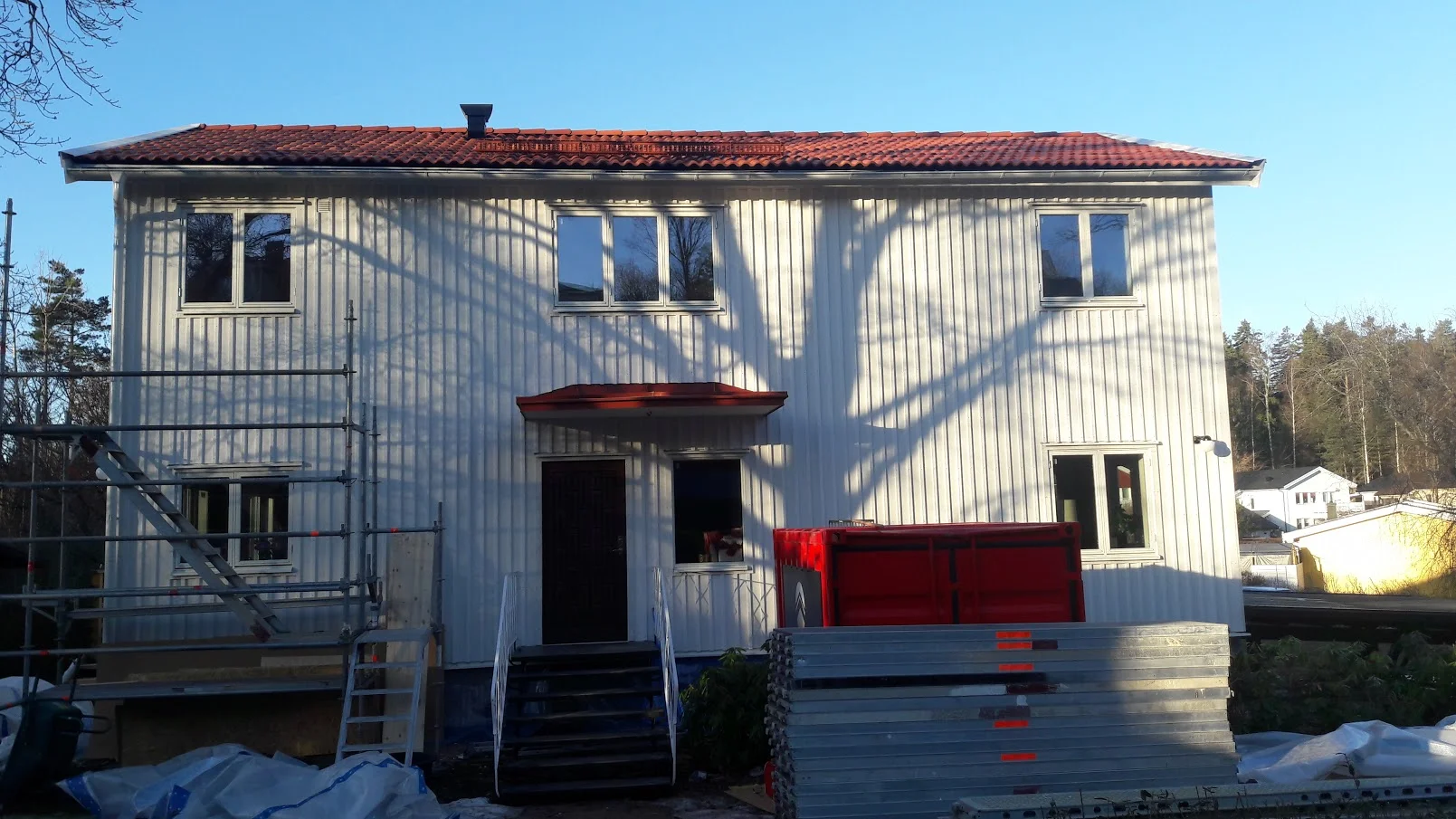 Påbyggnad av enplans hus
